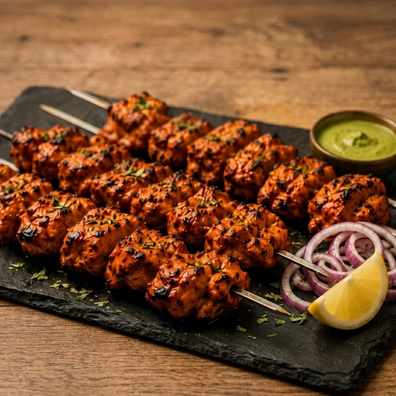 Chicken Tikka Boneless grilled in the tandoor at Harum Restaurant Calgary
