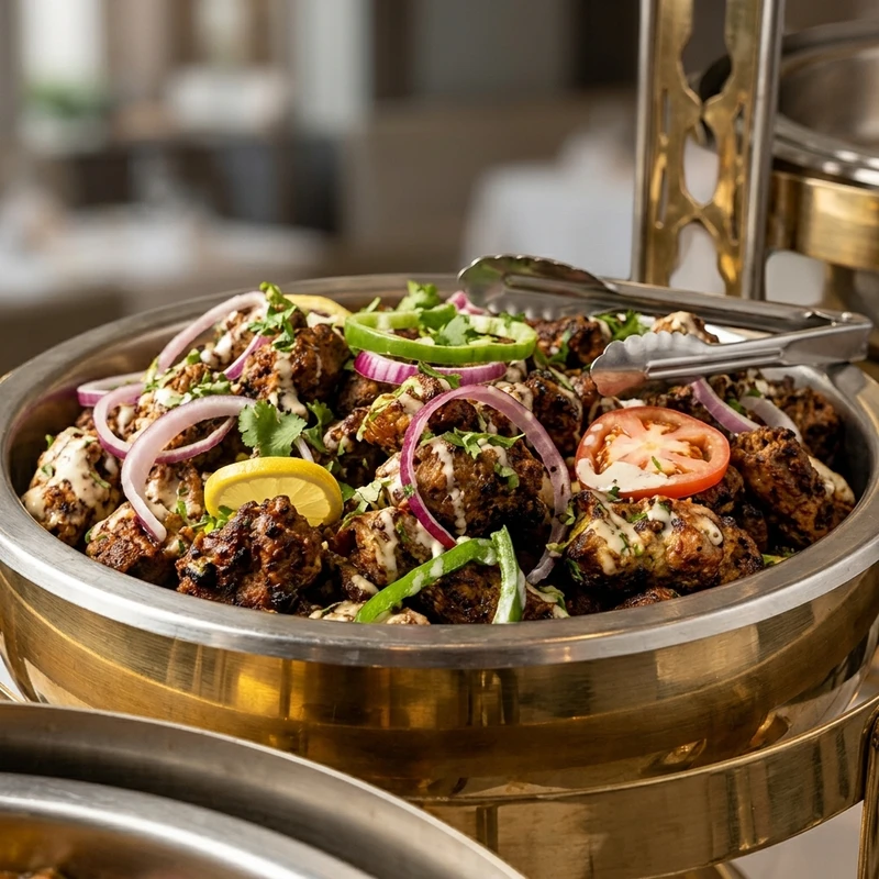 Beef Seekh Kabab platter from Harum Restaurant catering in Calgary
